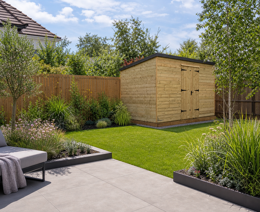 Extra Secure Pressure Treated Pent Shed
